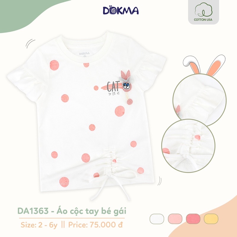 Áo cộc tay bé gái Dokma DA1363
