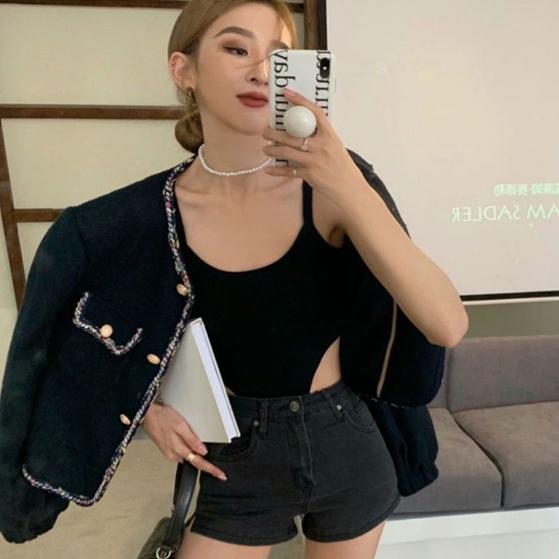 Áo hai dây XINLANYASHE thời trang Hàn Quốc 2023 quyến rũ cho nữ
