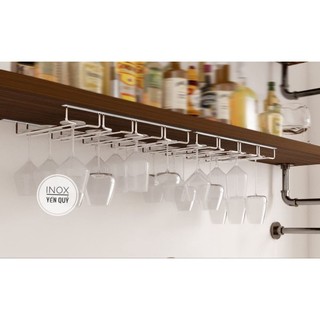 Giá treo ly 5 hàng nhiều mẫu sâu 18 / 22 / 28 / 34 cm