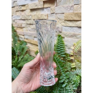 Lọ hoa thủy tinh pha lê trắng 17cm