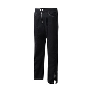 Quần ống rộng pleated kaki may xếp ly