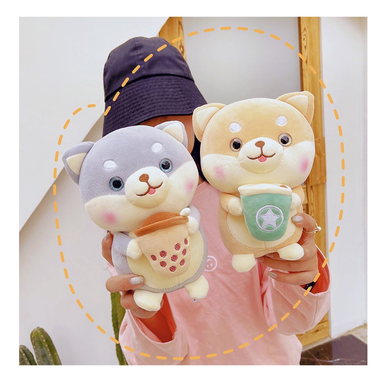 Gấu bông Chó Shiba trà sữa 50 cm cực dễ thương - Cún trà sữa - Chó nhồi bông - Thú nhồi bông nhập khẩu - Gấu bông giá rẻ