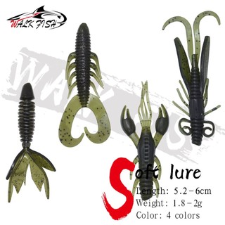 Set 4 mồi câu cá giả hình con sâu bằng silicone