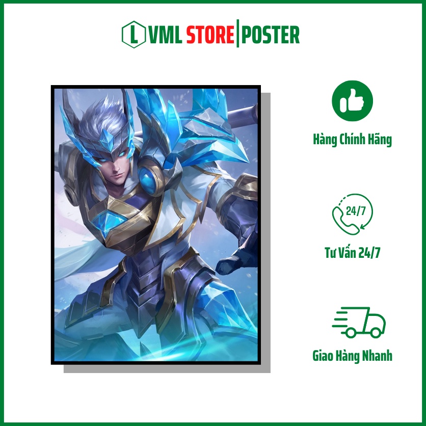 Tranh Treo Tường Game Liên Quân Decor Phòng Khách,Ngủ,Trang Trí VML - Top 08 Tranh,Poster Liên Quân Triệu Vân