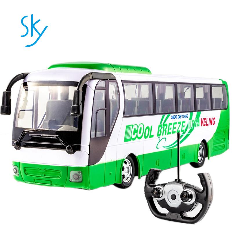 Đồ Chơi Xe Buýt Điều Khiển Từ Xa Màu Xanh Lá Cây Cho Trẻ Em