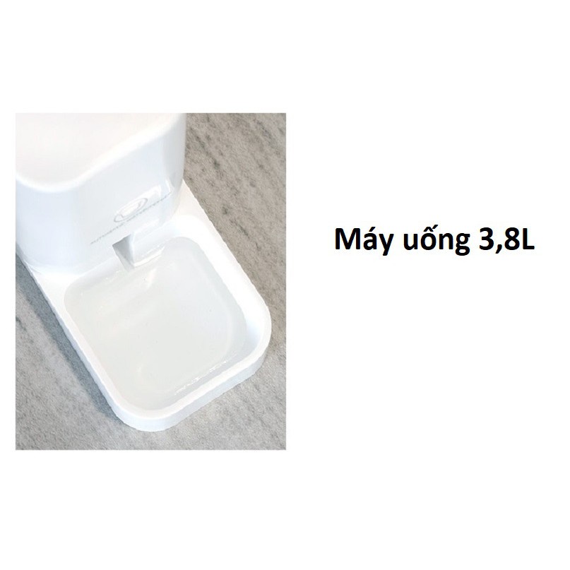 Máy cho chó mèo ăn uống bán tự động dành cho chó mèo lớn Loại có bồn chứa 3,8 lít- Bộ Bát cho chó mèo ăn và uống/