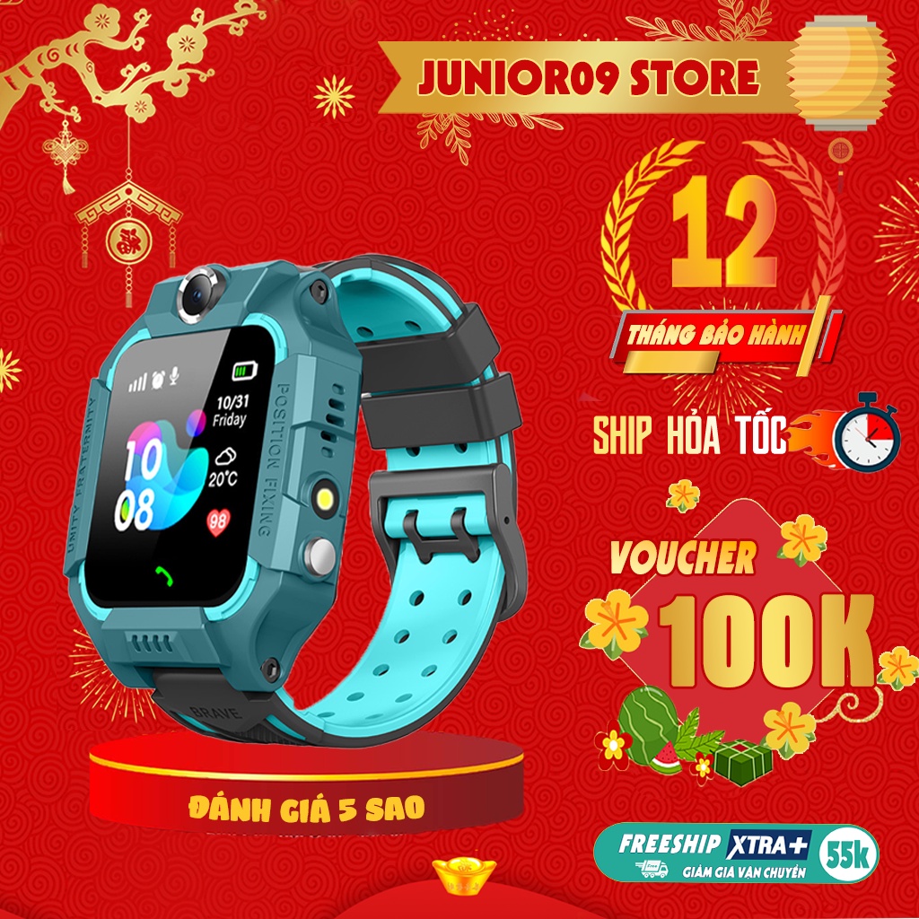 Đồng hồ thông minh trẻ em Định vị Lắp sim Nghe gọi độc lập Cảm ứng Chống nước Chụp ảnh Ngôn ngữ tiếng việt Junior09
