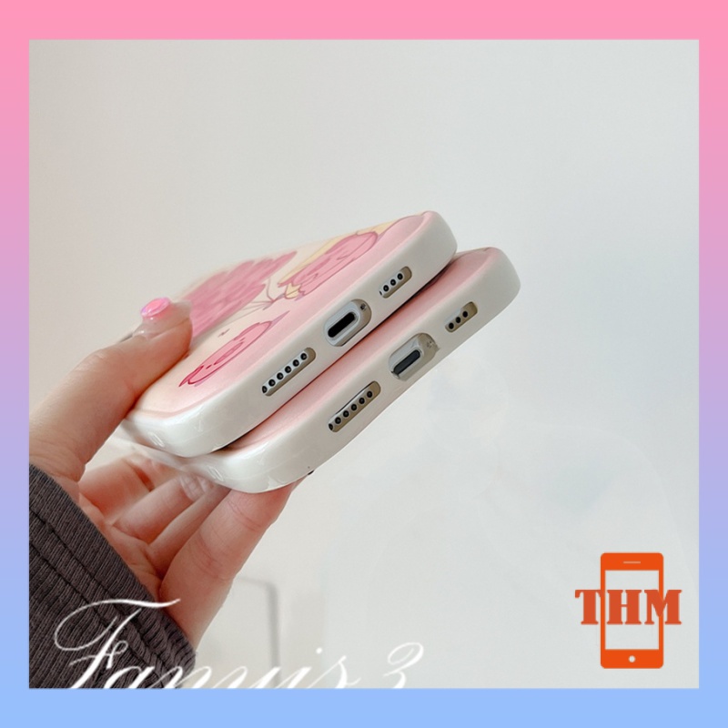 Ốp Điện Thoại Mềm Hình Heo Dễ Thương Cho Iphone6 6splus 7 7plus 8 8plus XR x xs 12 11 pro max plus 13 promax-5013