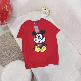 áo phông đỏ micky smile cho nữ