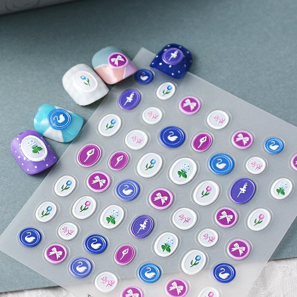 Miếng Dán Trang Trí Móng Tay Họa Tiết Thắt Nơ Phong Cách Bohemia Dành Cho Nữ