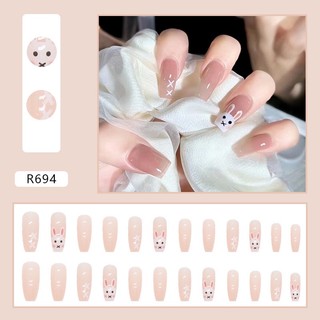 [Hàng mới về]Bộ 24 móng giả form dài thỏ