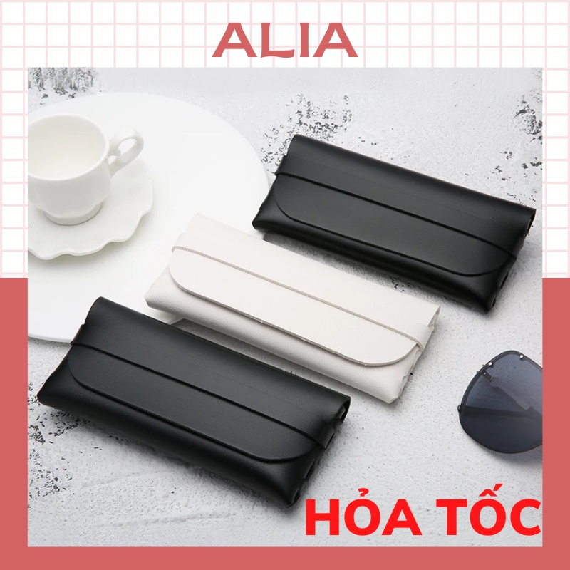 Bao Da Đựng Kính Cao Cấp, Hộp Đựng Mắt Kính Thời Trang Đen Trắng