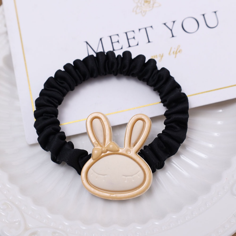 Dây Buộc Tóc Bằng Da Hình Thỏ Phong Cách Retro Cho Nữ