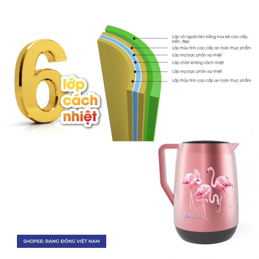 Bình ủ đa năng 1,8 lít Rạng Đông RD - 1800N1.T