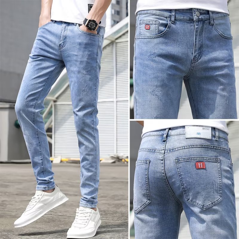 Quần Jeans Dài Có Khóa Kéo Phong Cách Harajuku Mới Cho Nam