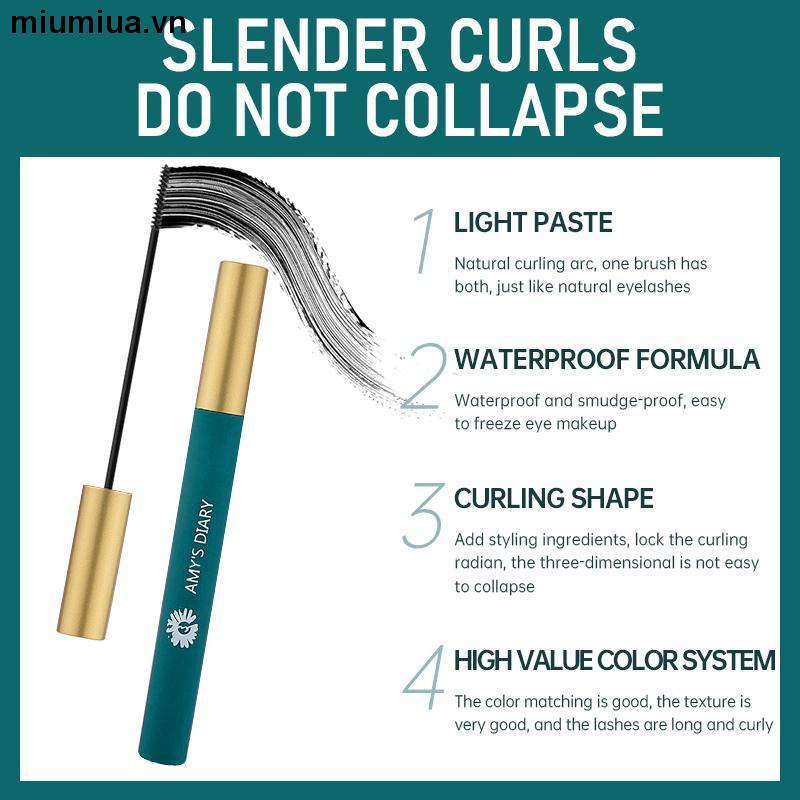 miumiuaMascara chuốt mi mảnh tơi AMY's DIARY vỏ xanh vàng luxury