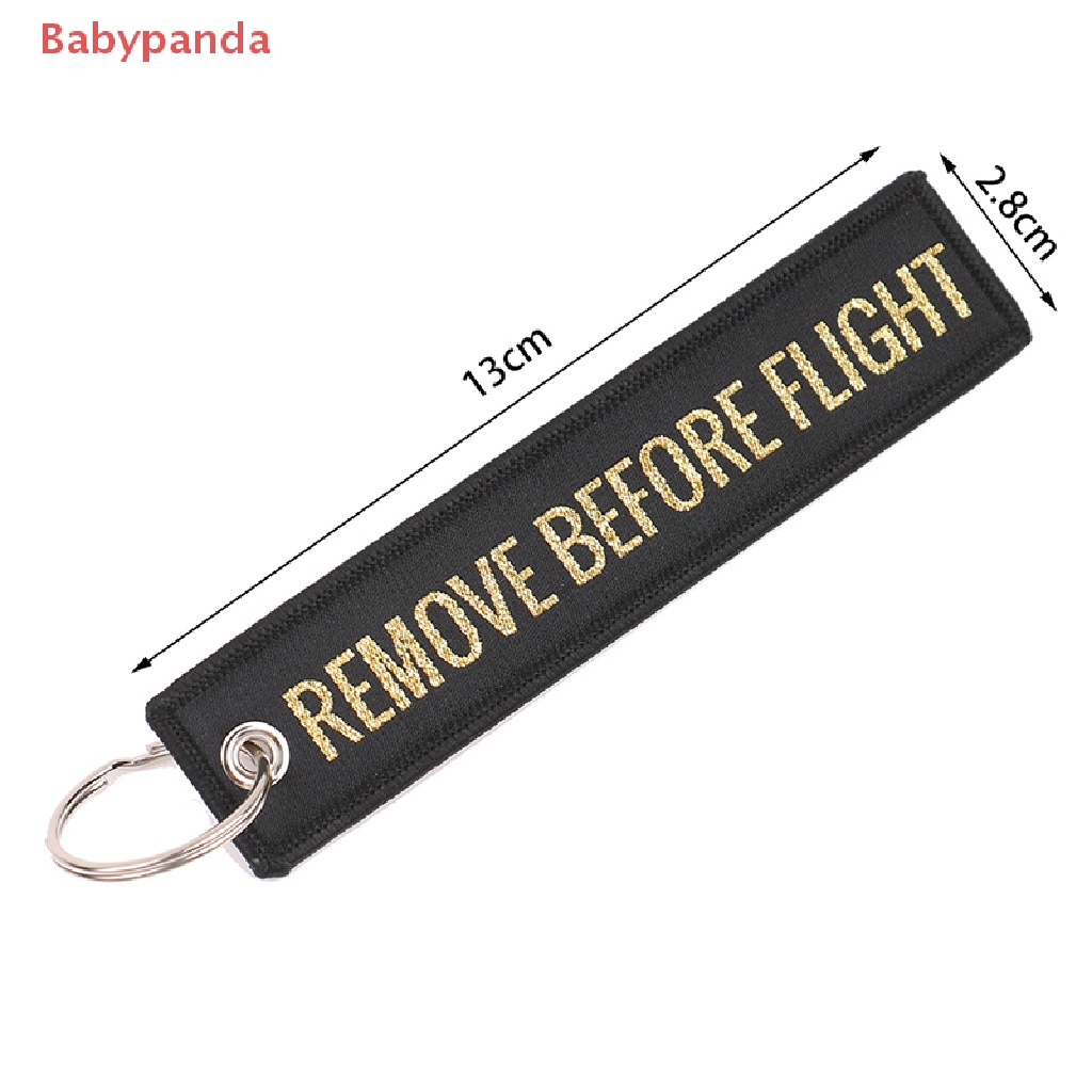 Móc Khóa Hành Lý / Xe Máy / Xe Hơi Thêu Chữ Remove Before Flight