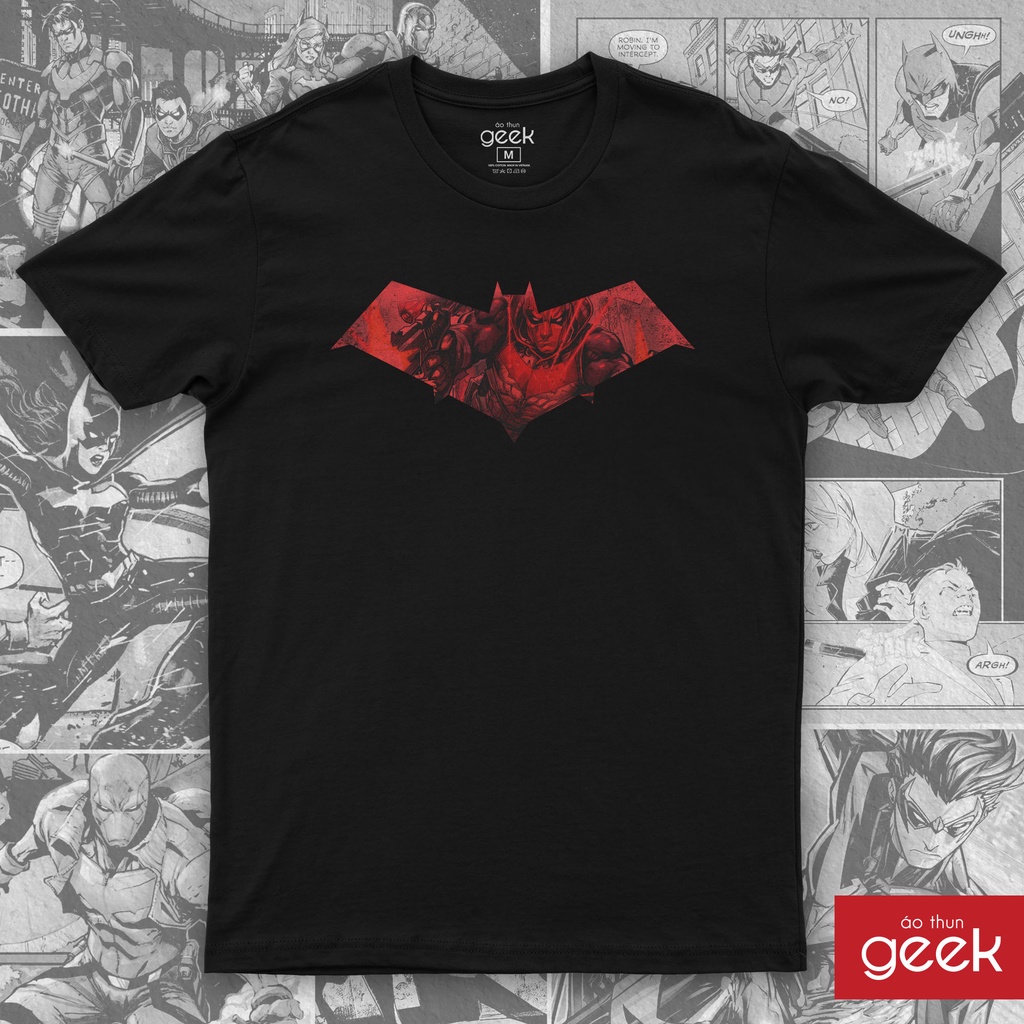 Áo thun hình Gotham Knights - Red Hood sắc nét, 100% Cotton vải dày, siêu mịn.