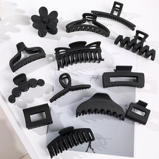 Kẹp Tóc Hình Cá Mập Màu Cà Phê Phong Cách Hàn Quốc