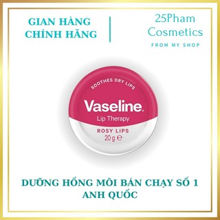 Hũ son dưỡng hồng môi Vaseline Lip Therapy 20g- Rosy Lips- bản Anh