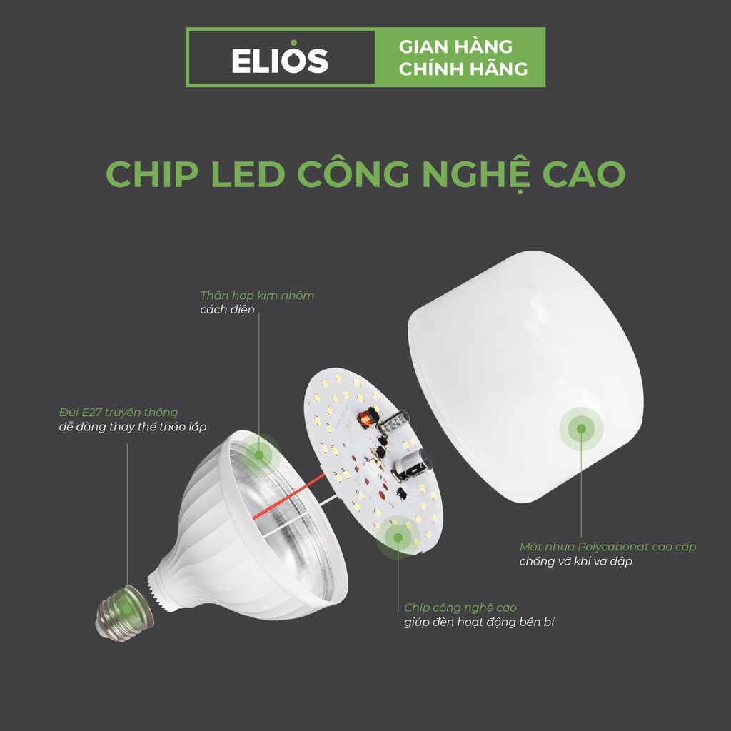 Bóng Led trụ-ELIOS 40W 50W 60W