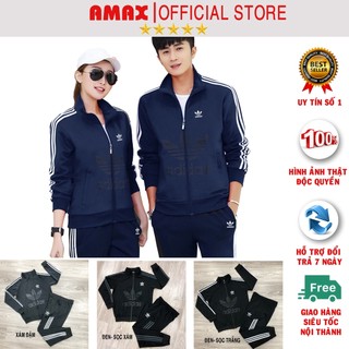 Bộ áo khoác thể thao 3 sọc adi.das cao cấp Nam Nữ Unisex thu đông