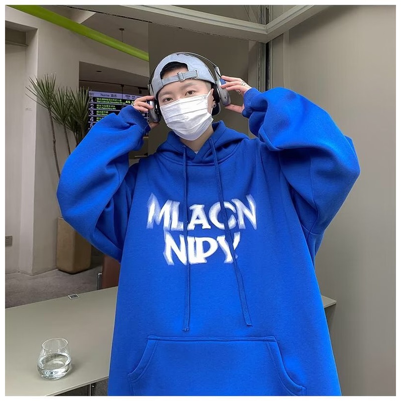 Áo hoodie In Chữ Phong Cách Hiphop Đường Phố Hàn Quốc Cho Nam