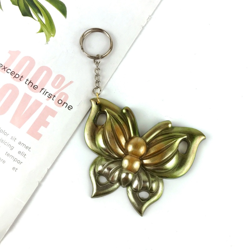 Khuôn Silicone Làm Móc Khóa Hình Bướm Có Lỗ