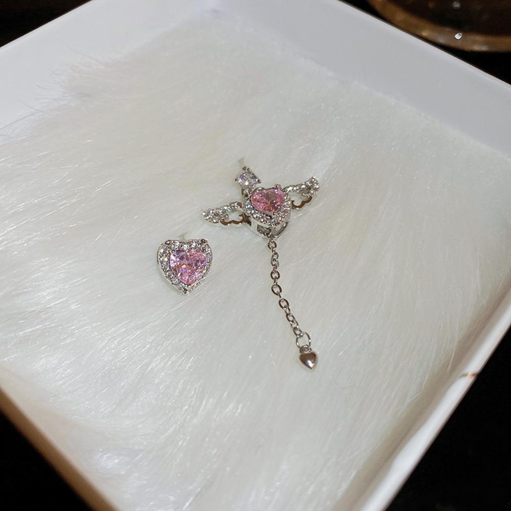 Vòng cổ Hình Đôi Cánh Thiên Thần Phong Cách Cổ Điển|Khuyên Tai Hình Trái Tim Ngọt Ngào