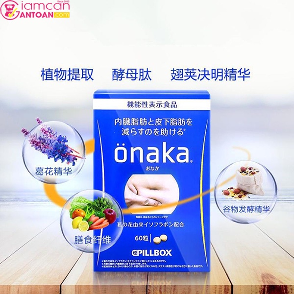 Viên Uống Giảm Mỡ Bụng Onaka Pillbox Nhật Bản 45 viên