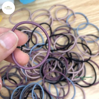 Set 10 sợi thun cột tóc trơn nhiều màu