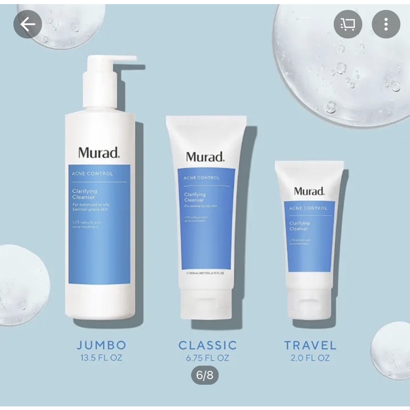 Set sữa rửa mặt và chấm mụn MURAD Breakout Clearing Value Set fullsize