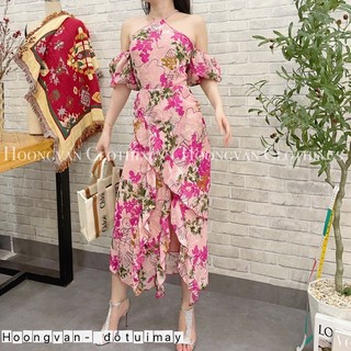 Đầm Cổ Yếm Hoa Rớt Tay