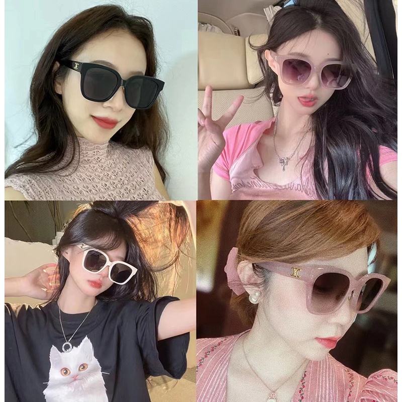 Kính Mát Gọng Vuông Oversize Chống Tia UV Thời Trang Hàn Quốc Cổ Điển Cho Nam Và Nữ