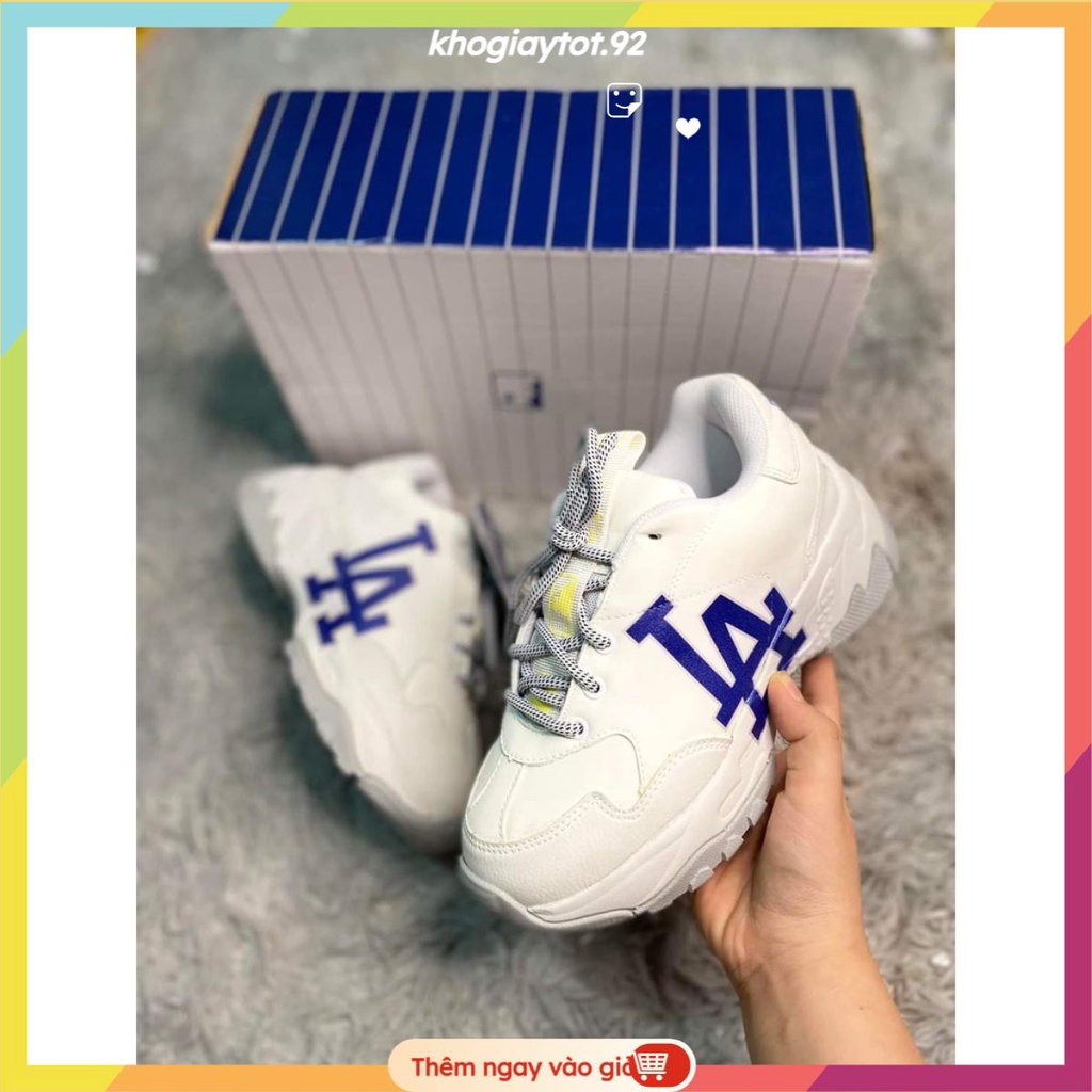 Giày thể thao MLB LA trắng đế tách ,đế nâu màu xám hot trend nam nữ kiểu dáng sneaker đỉnh của chóp.
