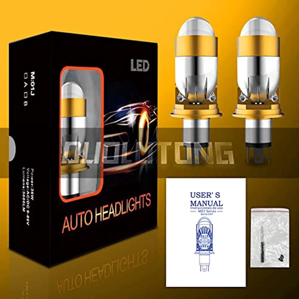 Đèn Pha h4 / hb2 / 9003 led 6000k Ánh Sáng Cao / Thấp Chất Lượng Cao