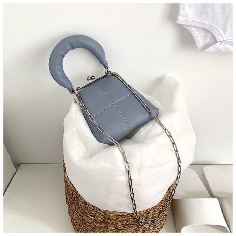 MISCHA Túi Đeo Chéo Vai Bằng Da PU Màu Trơn Thời Trang Hàn Quốc