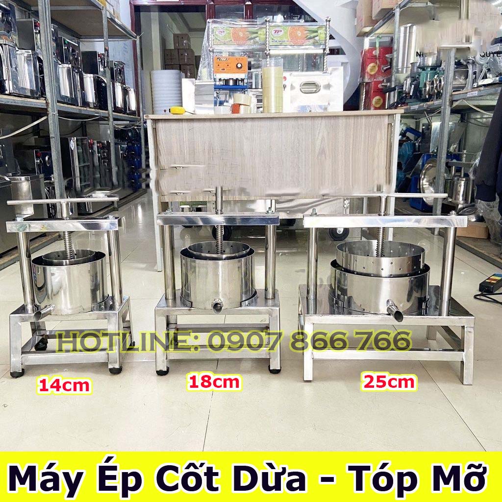 Máy ép tóp mỡ,máy ép nước cốt dừa thủ công lồng 14cm