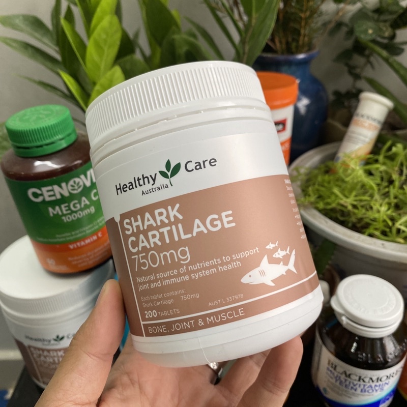 Sụn vi cá mập Healthy Care Shark Cartilage 750mg 200 viên, tăng cường sức khỏe xương khớp
