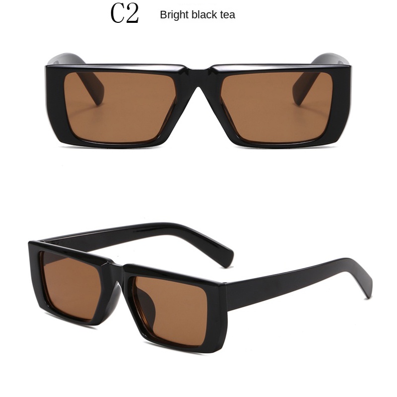 Kính Mát Gọng Vuông Nhỏ Phong Cách Thể Thao Âu Mỹ Thời Trang Cho Nam Và Nữ Y2K