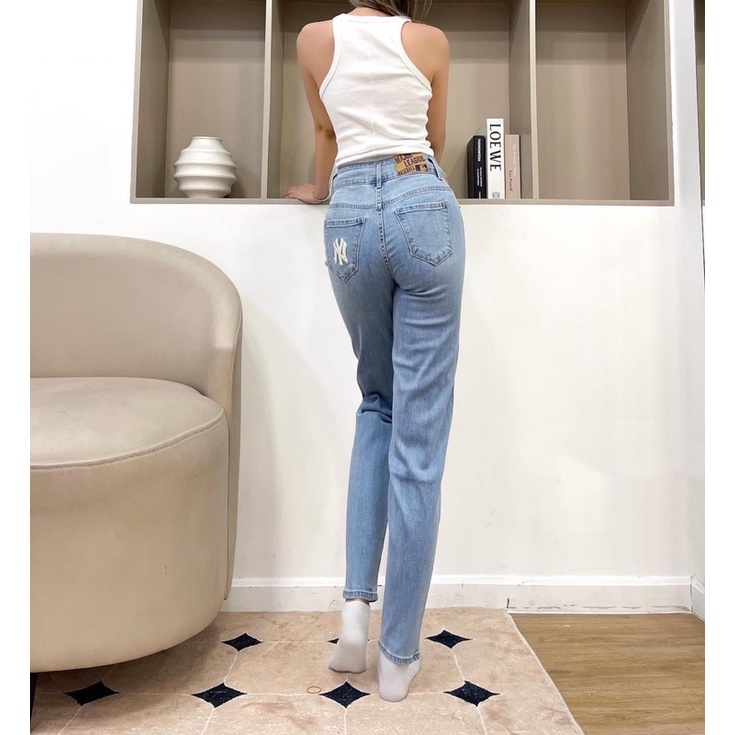 Quần baggy 2 nút MLB thêu logo