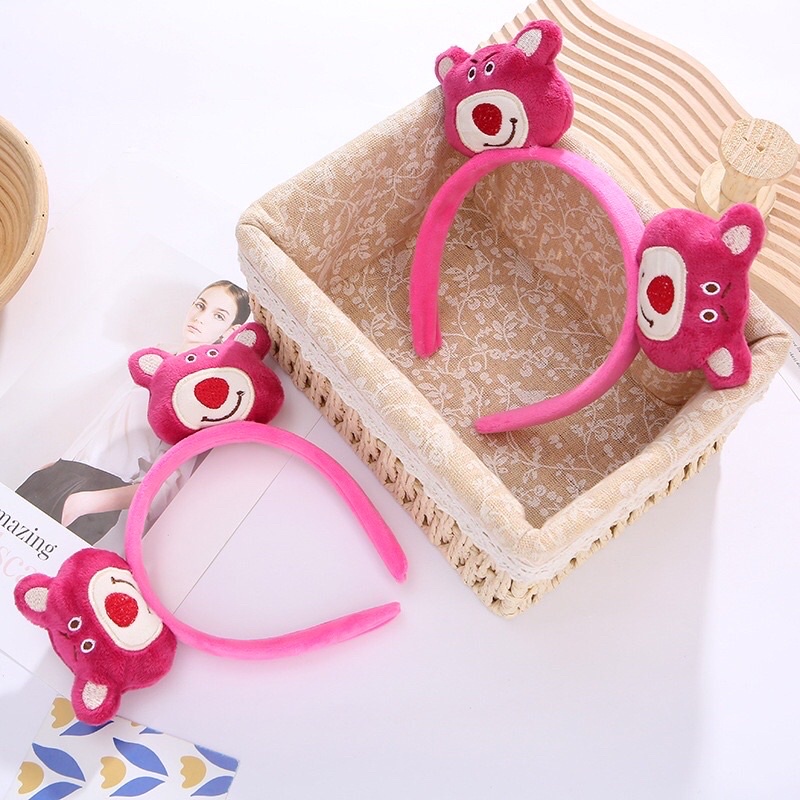 Cài tóc gấu dâu tây lotso dễ thương nữ đẹp hot trend hàn quốc De Perier