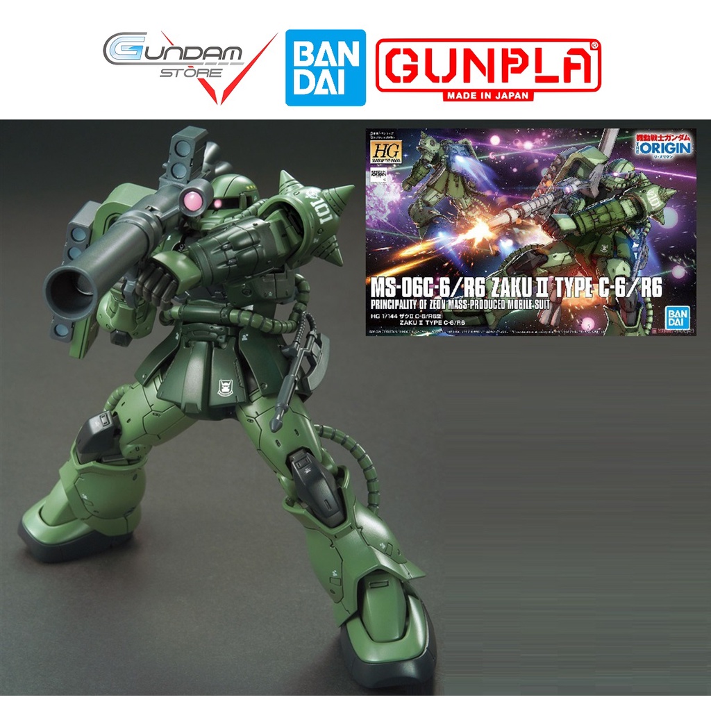 Mô Hình Gundam HG Zaku 2 Type C6 Bandai 1/144 The Origin Đồ Chơi Lắp Ráp Anime Nhật