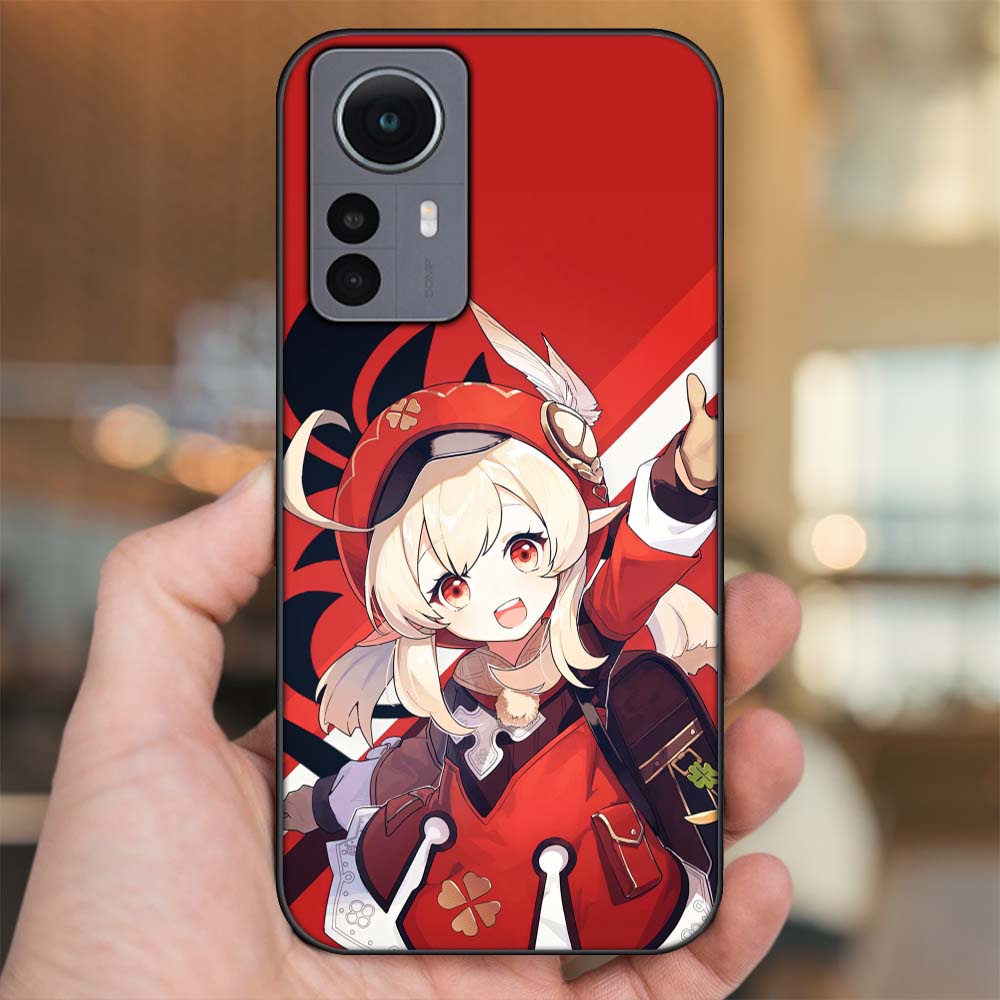 Ốp lưng Xiaomi 12 Pro 5G viền đen in hình Klee Genshin Impact