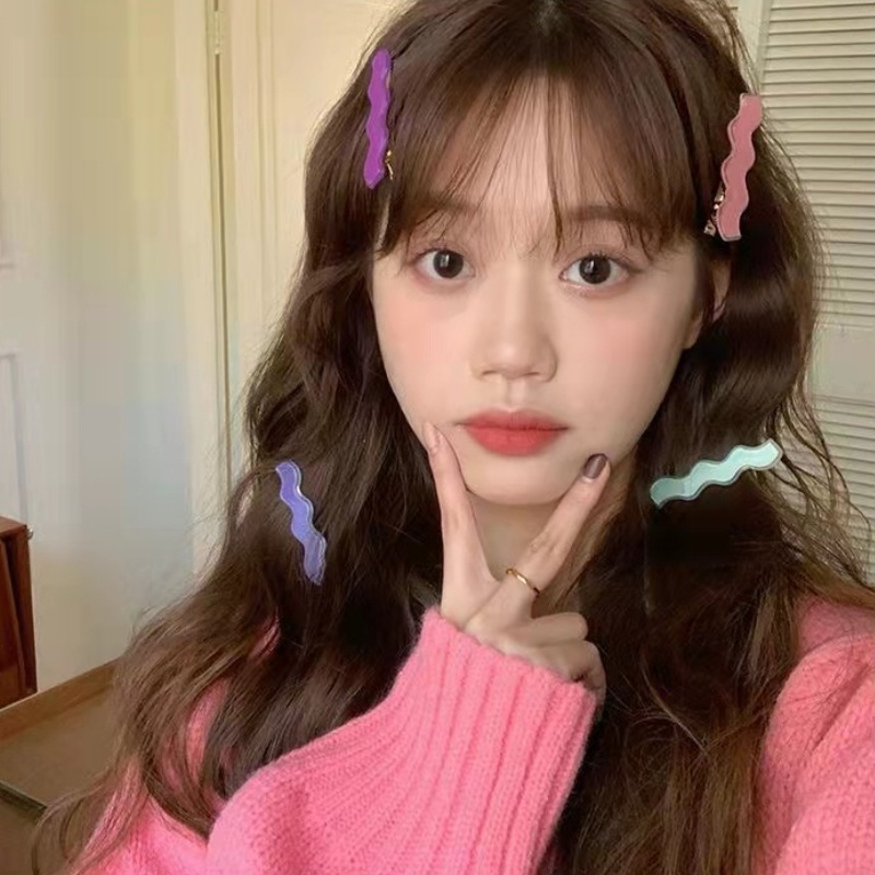 Kẹp Tóc Mỏ Vịt Phẳng Kiểu Dáng Đơn Giản Phong Cách Hàn Quốc