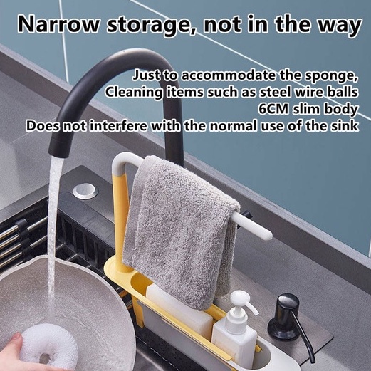 A-LIFE Giá Đỡ Bọt Biển Rửa Chén / Xà Phòng Gắn Bồn Rửa Nhà Bếp Tiện Dụng