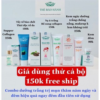 Combo dưỡng trắng beauty queen 150k