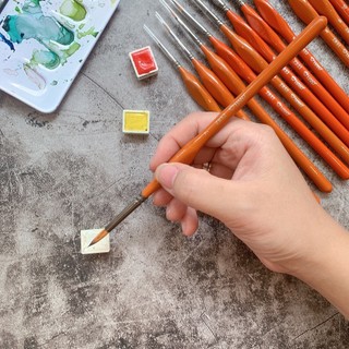 Cọ vẽ HAND Đầu Tròn Cọ Tỉa Đi Nét Nhỏ (ZBS2)