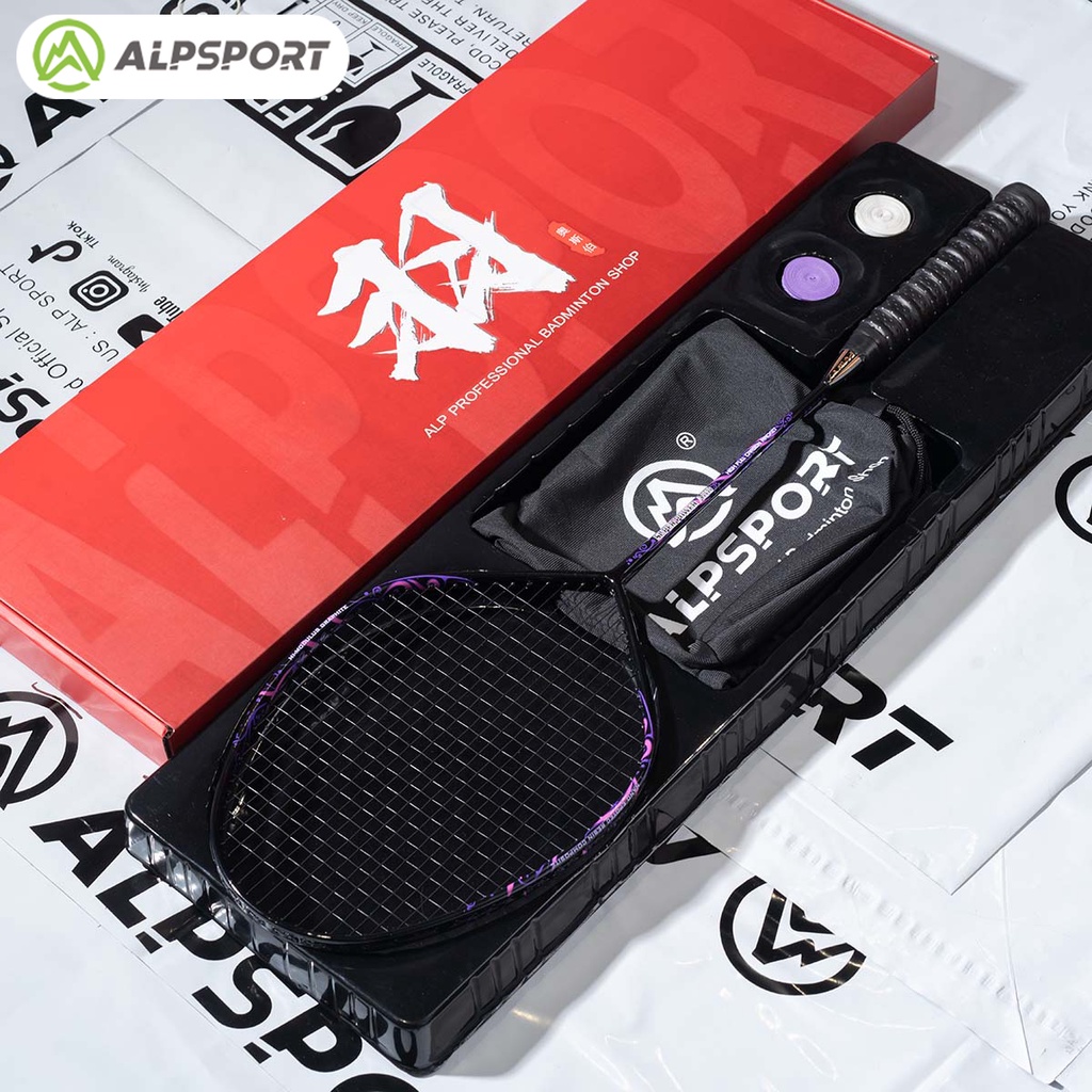 ALPSPORT Vợt Cầu Lông Max 30Lbs Bằng Sợi Carbon Siêu Nhẹ Chuyên Nghiệp ALP FD 4U 100%