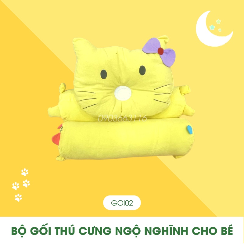 Bộ gối ôm và gối nằm cho bé hình thú cưng ngộ nghĩnh